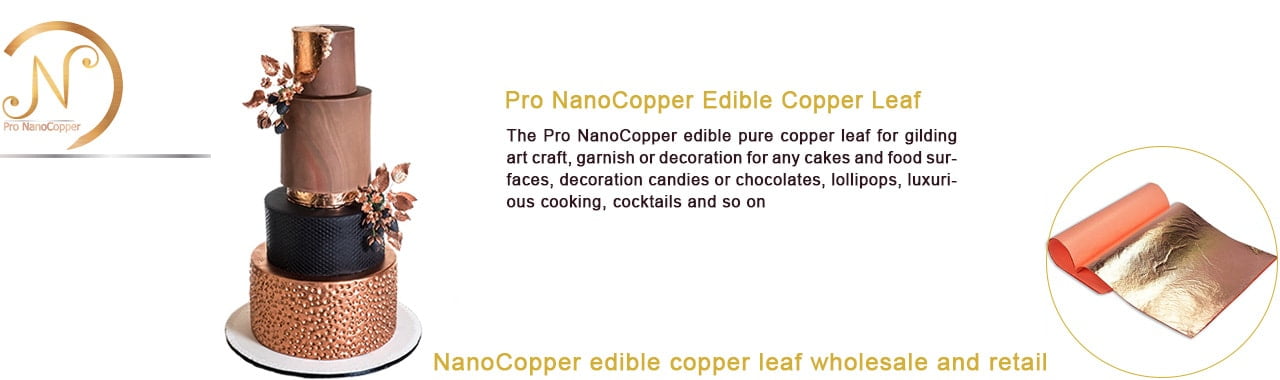 ورق مس نانو کوپر مناسب برای تزیین سطح انواع خوراکی و نوشیدنی های لاکچری